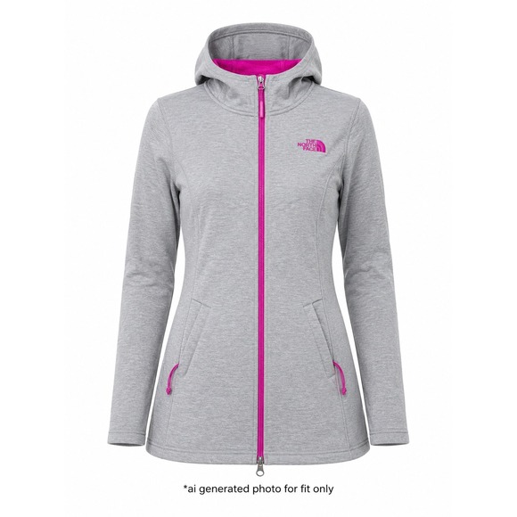 The North Face Jackets & Blazers - The North Face Agave Full Zip Fleece Hoodie Jacket Womens S Grey Pink